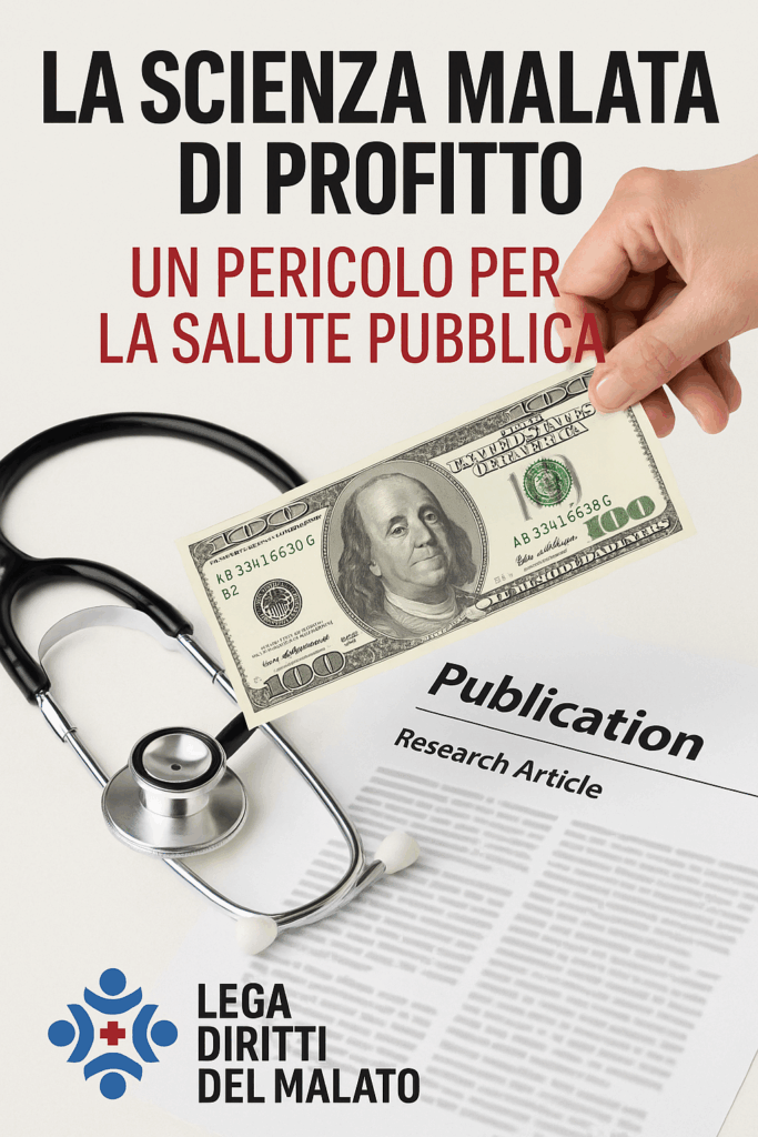 La Lega Diritti del Malato denuncia il lato oscuro della ricerca scientifica: due terzi delle pubblicazioni sono influenzate da logiche di mercato. Ecco perché serve trasparenza e controllo etico.